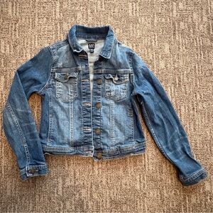 GAP girls denim blue jean jacket size Large